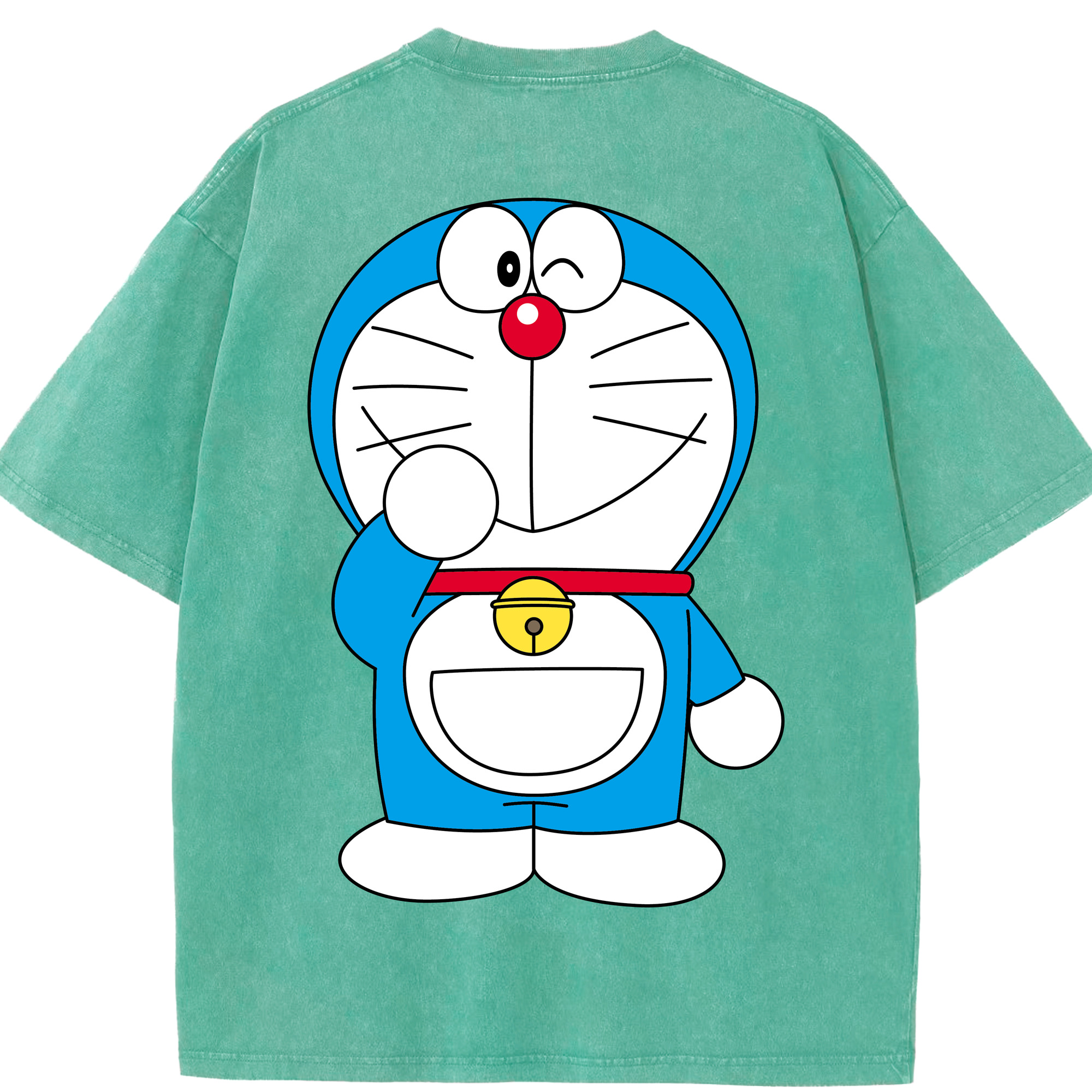 （画像用） ドラえもん Doraemon 綿100% ヴィンテージ風 半袖Tシャツ（背面プリント）